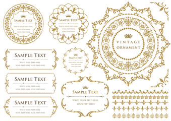 vector set of vintage design elements