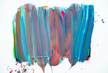 Splash of paint are painted over with a brush