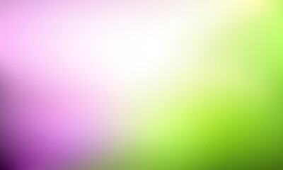 Abstract Natural green and purple gradient background. Blurred spring blossom with sunlight backdrop. Floral concept for your graphic design, banner or poster. Vector illustration