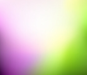 Abstract Natural green and purple gradient background. Blurred spring blossom with sunlight backdrop. Floral concept for your graphic design, banner or poster. Vector illustration