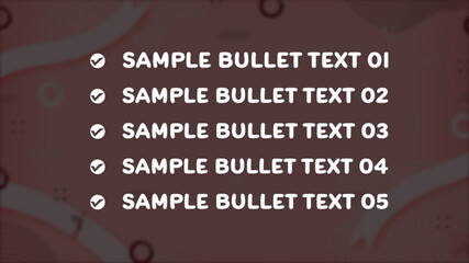Checkbox List with Bullet Points