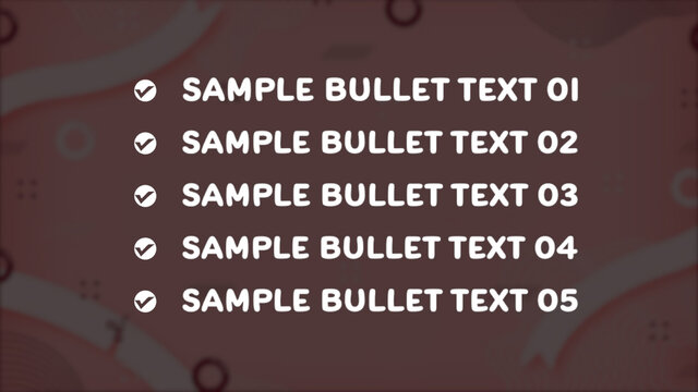 Checkbox List with Bullet Points