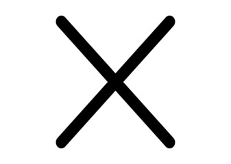 Simple cross line icon. Stroke pictogram. Vector illustration isolated on a white background. Premium quality symbol. Vector sign for mobile app and web sites.