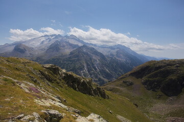 Fototapeta premium Benasque, Huesca/Spain; Aug. 24, 2017. The Posets-Maladeta Natural Park is a Spanish protected natural space.