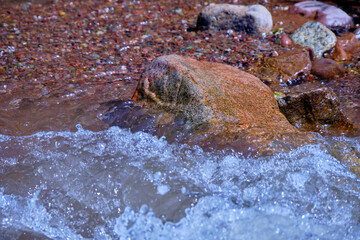 water flowing into the water