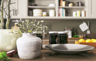 modern kitchen interior details