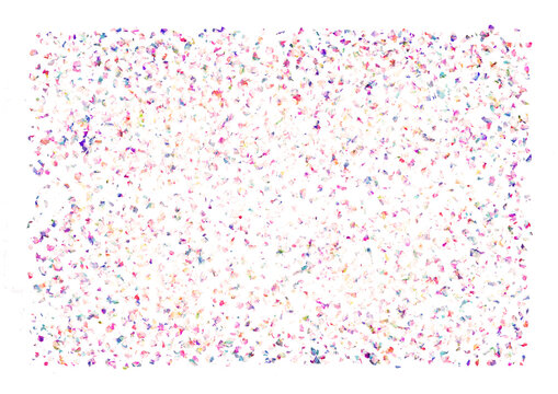 Colorful Confetti on a White Background
