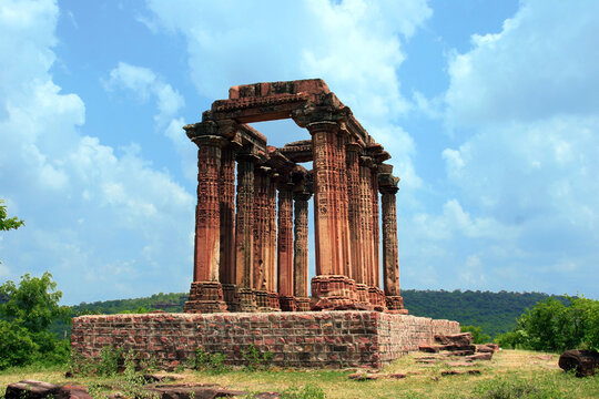 Beautiful view of Solah Khamba near Narsinghgarh, Madhya Pradesh, India.