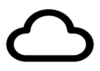 cloud  outline isolated vector