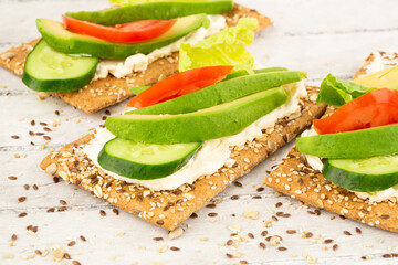 Sandwiches with avocado