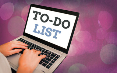 Writing note showing To do List. Business concept for a list of tasks to complete and organize...