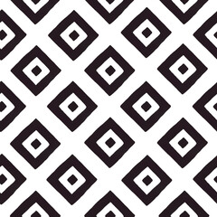 Seamless geometric pattern, black on white 