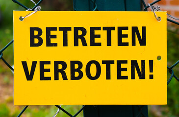 Betreten verboten