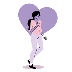 pretty and in love young woman