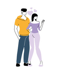 young couple on special love date