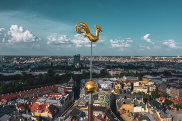Aerial view of the city-Riga