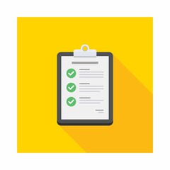 Checklist icon vector isolated. Flat style vector illustration.