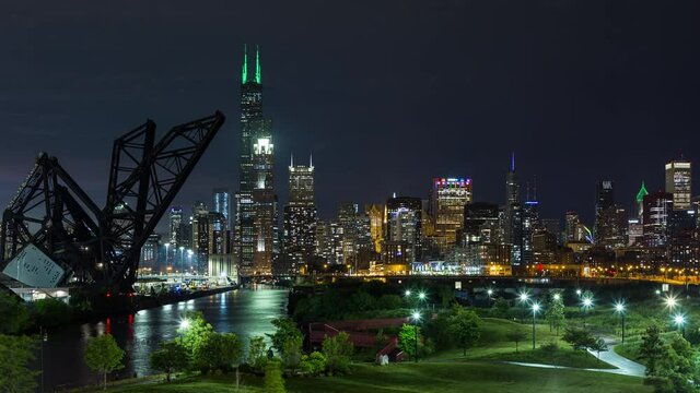 Chicago Skyline at Night