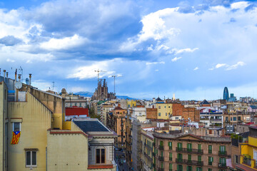 Naklejka na ściany i meble スペイン　バルセロナの街並み