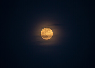 full moon in the night sky