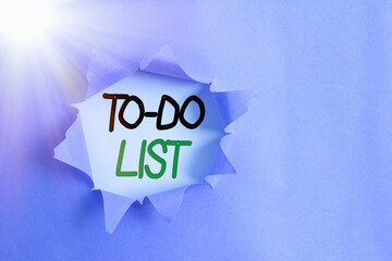Writing note showing To do List. Business concept for a list of tasks to complete and organize...