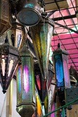 Naklejka premium Lanterns in colour