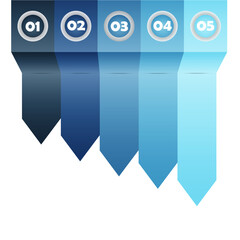 Empty infographic template.  Five steps for achieve. Vector illustration. 