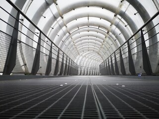 glass pedestrian tunnel in bremen germany