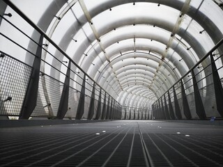 glass pedestrian tunnel in bremen germany