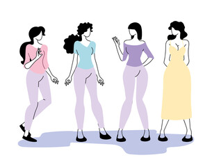 women happy with social life sharing