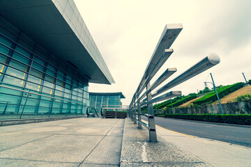 Part of the public areas are glass facades.