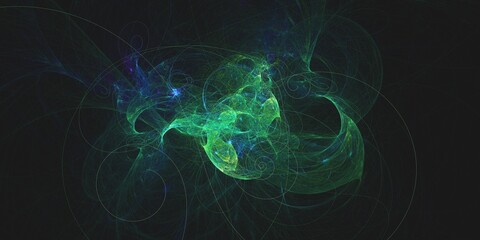 electric swirls abstract fractal computer generated illustration