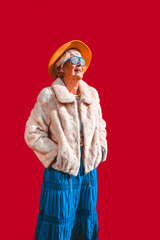 Senior woman with fancy style