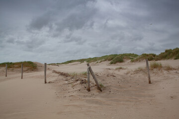 The beach in Hargen aan Zee in Netherlands