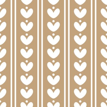 Simple Love Dot Line Vertical Decorative Brown Monochrome Seamless Pattern Background Wallpaper. Pattern for Textile, fabric, paper, print, interior, decor, etc.
