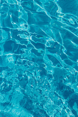blue water in the pool