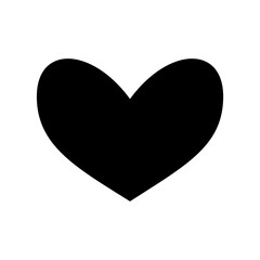 heart silhouette style icon design of love passion and romantic theme Vector illustration
