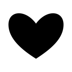 heart silhouette style icon design of love passion and romantic theme Vector illustration