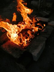 fire in the dark