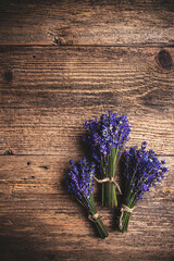 Flat lay of fresh lavender