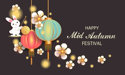 Mid autumn festival / Chinese festival for greetings card, invitation, posters, brochure, calendar, flyers, banners. / Vector illustration