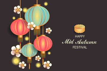 Mid autumn festival / Chinese festival for greetings card, invitation, posters, brochure, calendar, flyers, banners. / Vector illustration