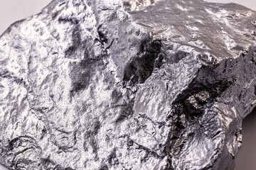 silver stone texture, macro detail of large silver stone