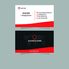 Black And Red Business Cards |Template