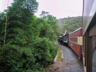 old steam locomotive in central Brazil