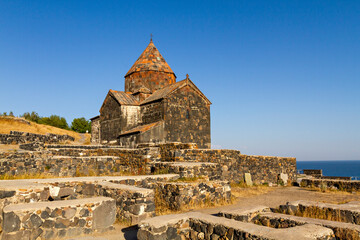 Sevanavank Monastery at the Lake Sevan in Armenia