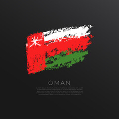 National flag in grunge brush stroke isolated on black background : Vector Illustration