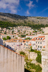 Sightseeing of Croatia. Dubrovnik cityscape. Dubrovnik old town, a beautiful summer view