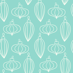 Christmas and New Year seamless pattern. Endless texture for wallpaper, web page background, wrapping paper and etc. Flat style.