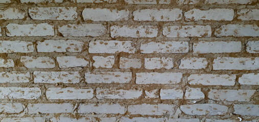 Brick wall, repair, destruction. Background, texture